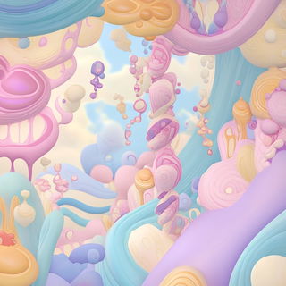 Chromaloop style, Midjourney V6.1: abstract 3D render