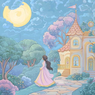 Chromaloop style, Midjourney V6.1: retro fairy-tale illustration