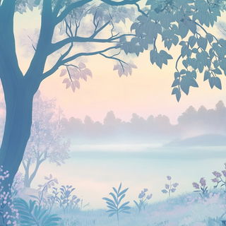 Chromaloop style, Midjourney V6.1: realistic landscape photograph of quiet dawn