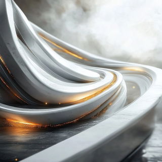 Stratigraphic Brushwork style, Midjourney V6.1: abstract 3D render