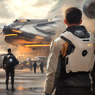 Stratigraphic Brushwork style, Midjourney V6.1: cinematic shot from sci-fi movie