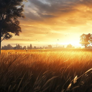 Stratigraphic Brushwork style, Midjourney V6.1: realistic landscape photograph of quiet dawn