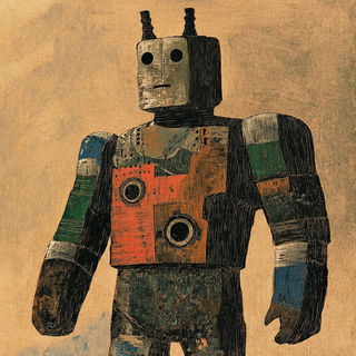 Aurefilm style, Midjourney V6.1: concept art character design of retropunk steam knight