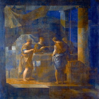 Bluebell Thunderhead style, Midjourney V6.1: classical 18th-century oil painting