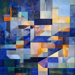 Bluebell Thunderhead style, Midjourney V6.1: creative pattern composition