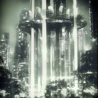 Developer Bath for Giants style, Midjourney V6.1: megacity with futuristic bioarchitecture