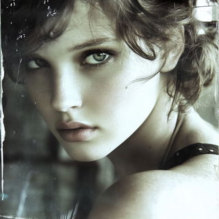 Developer Bath for Giants style, Midjourney V6.1: photographic portrait of female protagonist