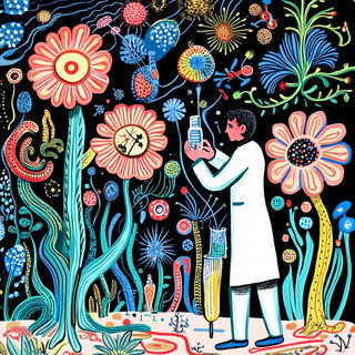 Chromafissure style, Midjourney V6.1: editorial illustration for popular scientific magazine cover