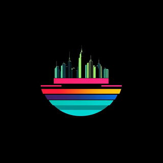 Violet Kufic Nightwork style, Midjourney V6.1: bold minimalist logo design for Istanbul city municipal services