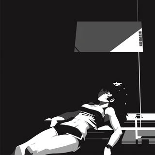 Violet Kufic Nightwork style, Midjourney V6.1: black-and-white manga comic strip