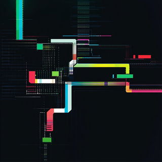 Violet Kufic Nightwork style, Midjourney V6.1: technical infrastructure blueprint schematics