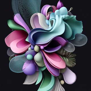 Scenoparallax style, Midjourney V6.1: abstract 3D render
