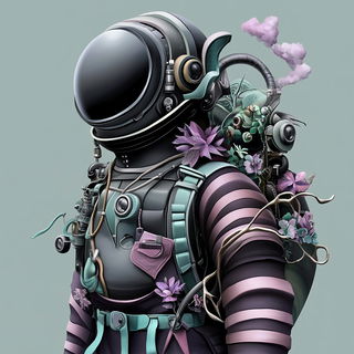 Scenoparallax style, Midjourney V6.1: concept art character design of retropunk steam knight