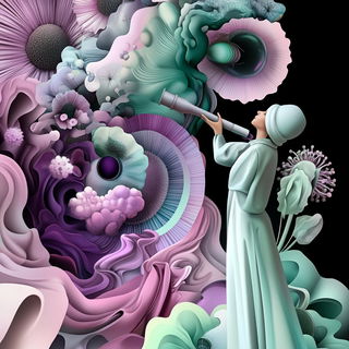 Scenoparallax style, Midjourney V6.1: editorial illustration for popular scientific magazine cover