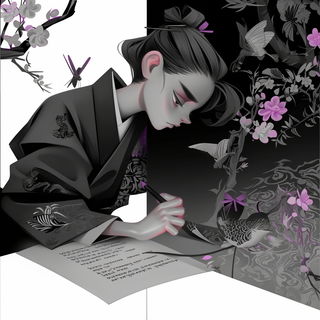 Scenoparallax style, Midjourney V6.1: black-and-white manga comic strip