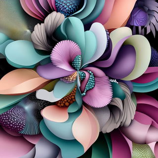 Scenoparallax style, Midjourney V6.1: creative pattern composition
