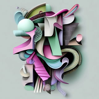 Scenoparallax style, Midjourney V6.1: typographic composition with large letters