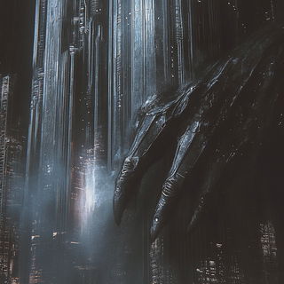 Kaleidocarnival style, Midjourney V6.1: megacity with futuristic bioarchitecture