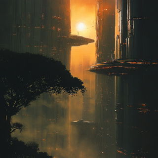 Cloudcap Rookery style, Midjourney V6.1: megacity with futuristic bioarchitecture
