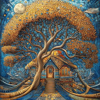 Cloudsplice style, Midjourney V6.1: traditional folk art