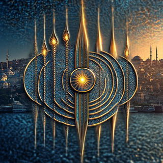 Cloudsplice style, Midjourney V6.1: bold minimalist logo design for Istanbul city municipal services