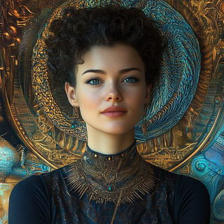 Cloudsplice style, Midjourney V6.1: photographic portrait of female protagonist