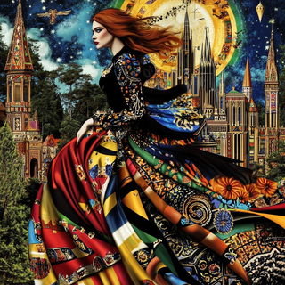 Galegraphica style, Midjourney V6.1: retro fairy-tale illustration