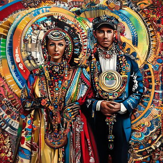 Galegraphica style, Midjourney V6.1: traditional folk art