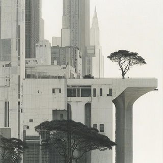 Sunmarket Chromatide style, Midjourney V6.1: megacity with futuristic bioarchitecture