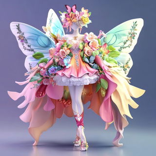 Nuckelavee Glassworks style, Midjourney V6.1: haute-couture fashion outfit