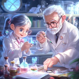 Nuckelavee Glassworks style, Midjourney V6.1: editorial illustration for popular scientific magazine cover
