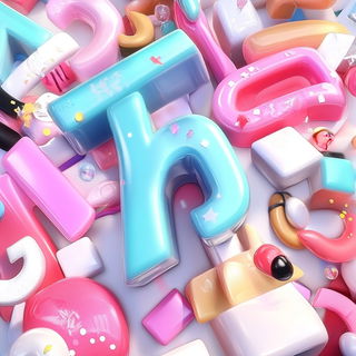 Nuckelavee Glassworks style, Midjourney V6.1: typographic composition with large letters