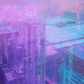 Bazaarocut style, Midjourney V6.1: technical infrastructure blueprint schematics