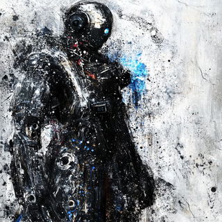 Lunaflux style, Midjourney V6.1: concept art character design of retropunk steam knight