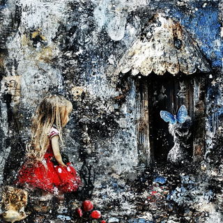 Lunaflux style, Midjourney V6.1: retro fairy-tale illustration
