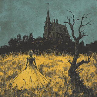 Marigold Garden Static style, Midjourney V6.1: retro fairy-tale illustration