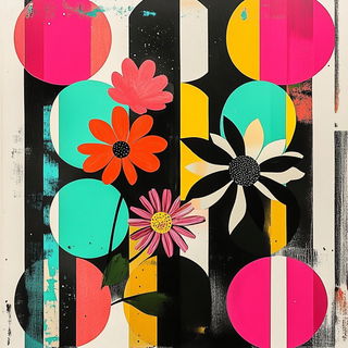 Xerox Chromaclash style, Midjourney V6.1: creative pattern composition