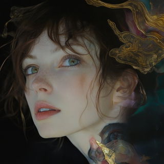 Iceberg Needlework style, Midjourney V6.1: photographic portrait of female protagonist