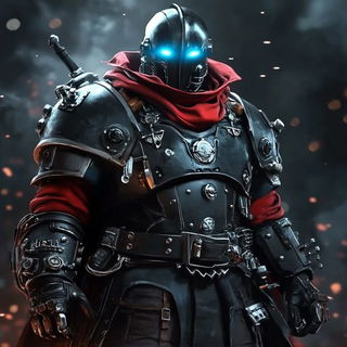 Inksideral style, Midjourney V6.1: concept art character design of retropunk steam knight