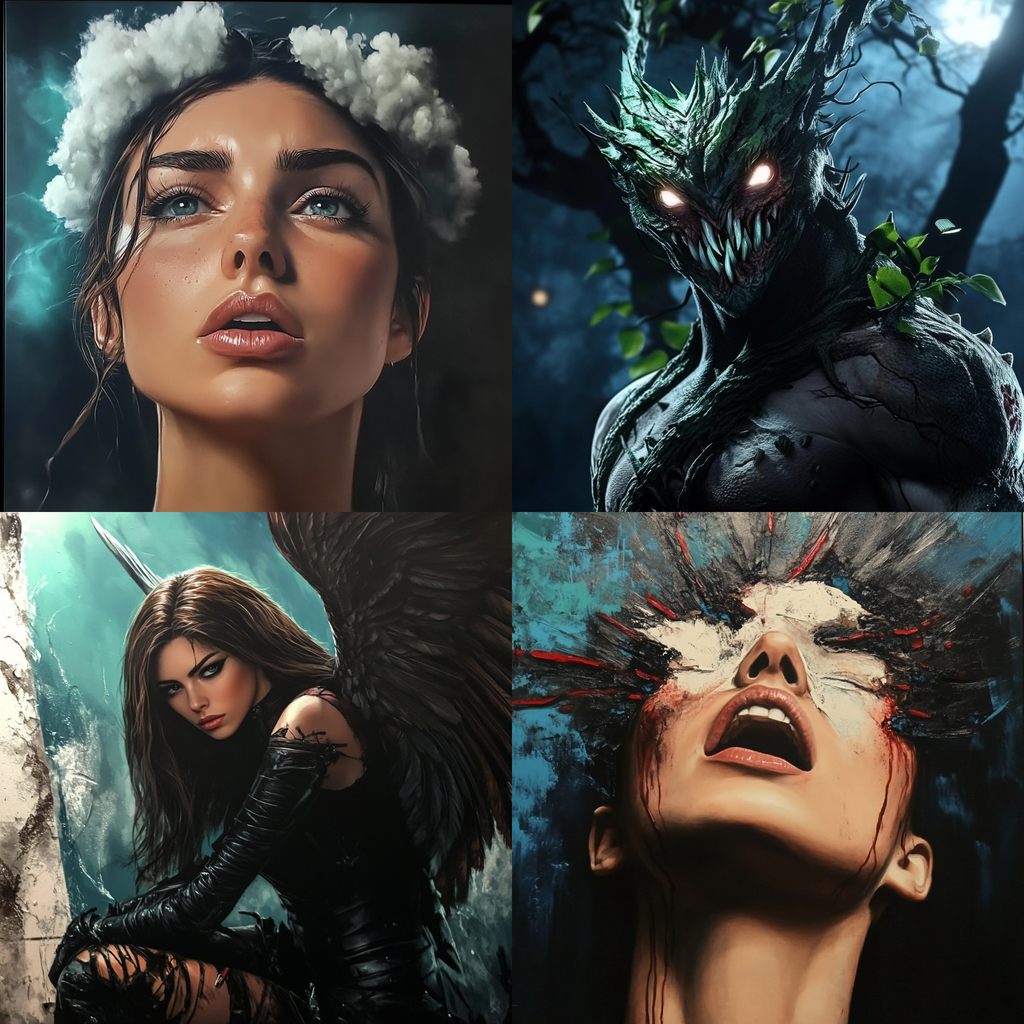Inksideral style, Midjourney V6.1, render 1 of 4