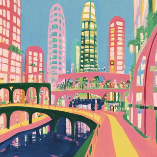 Cloudwyrd style, Midjourney V6.1: megacity with futuristic bioarchitecture