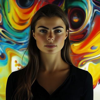 Pink Passageism style, Midjourney V6.1: photographic portrait of female protagonist