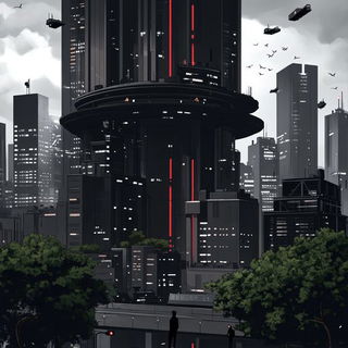 Verdant Cutawayism style, Midjourney V6.1: megacity with futuristic bioarchitecture