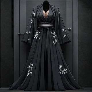 Verdant Cutawayism style, Midjourney V6.1: haute-couture fashion outfit