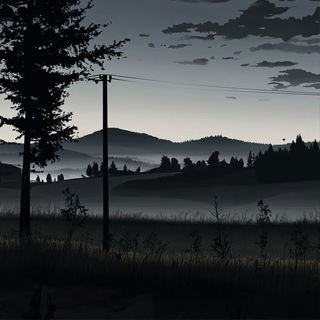 Verdant Cutawayism style, Midjourney V6.1: realistic landscape photograph of quiet dawn
