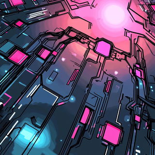 Faultlight style, Midjourney V6.1: technical infrastructure blueprint schematics