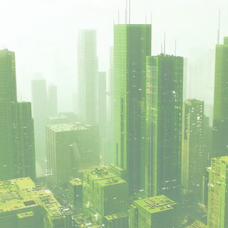 Washetching style, Midjourney V6.1: megacity with futuristic bioarchitecture
