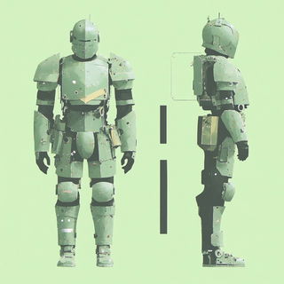 Washetching style, Midjourney V6.1: concept art character design of retropunk steam knight