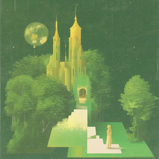 Washetching style, Midjourney V6.1: retro fairy-tale illustration