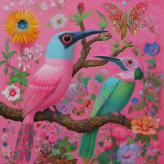Shardface style, Midjourney V6.1: traditional folk art